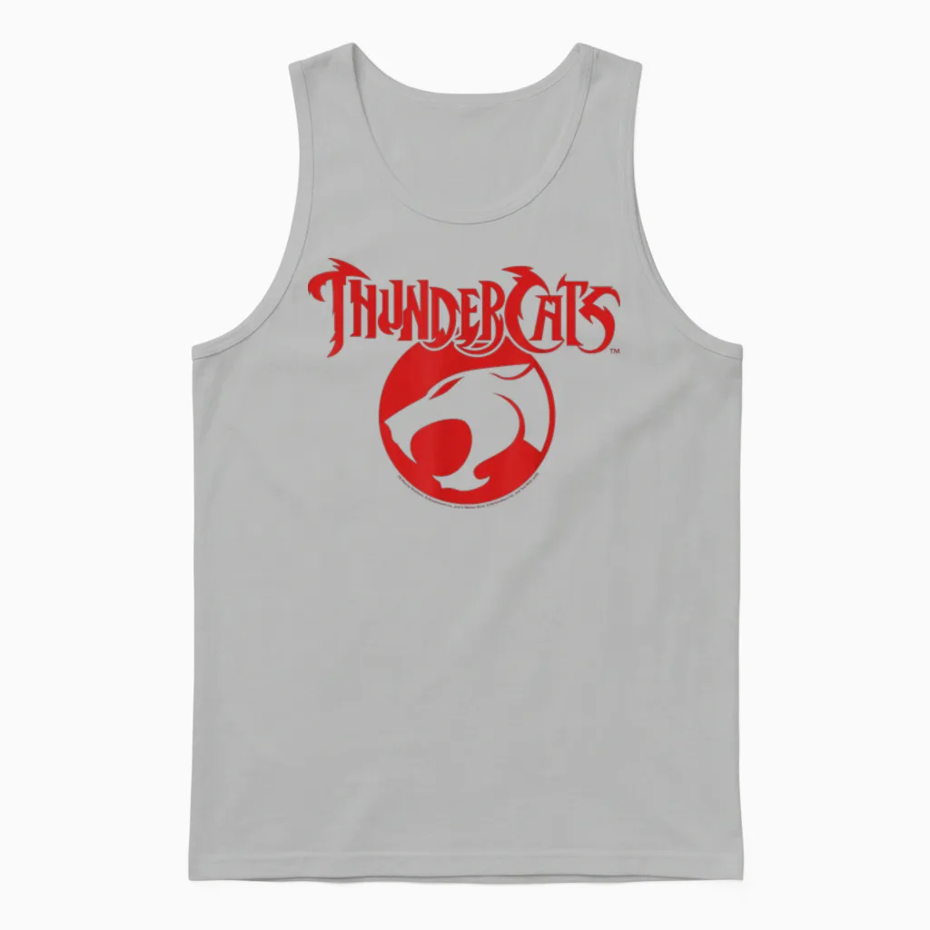 Thundercats Red Vintage Classic Logo Unisex Tank Top in Ash