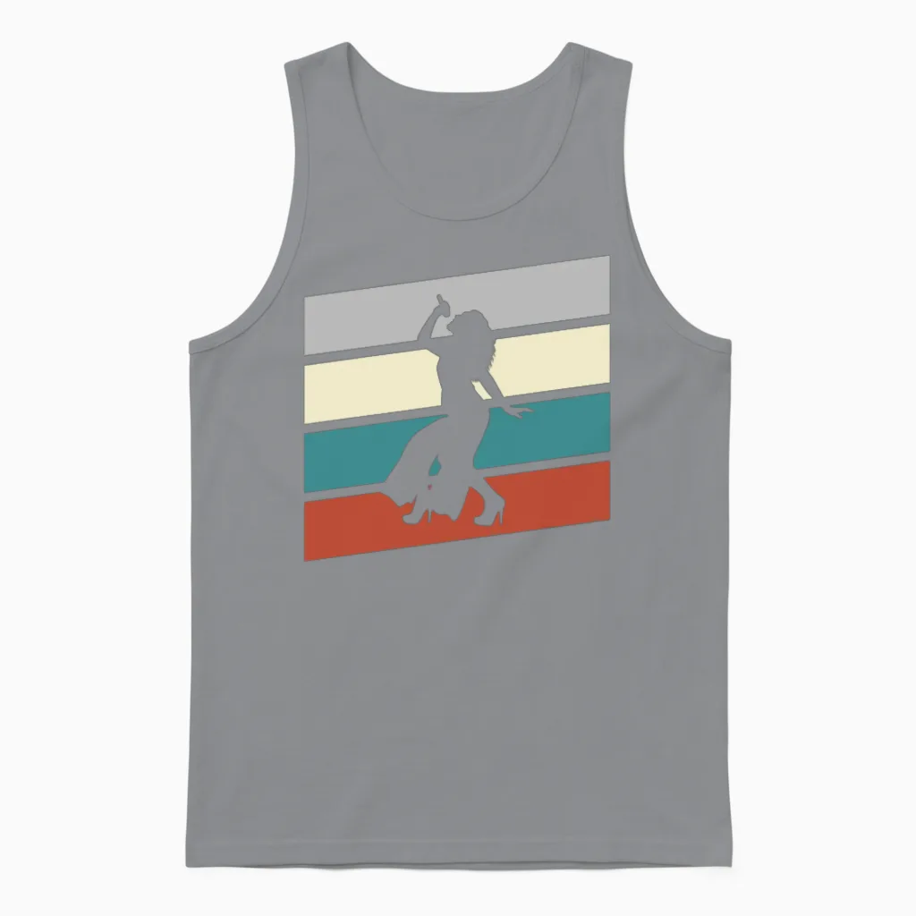 Singer Retro Unisex Tank Top in Sport Grey