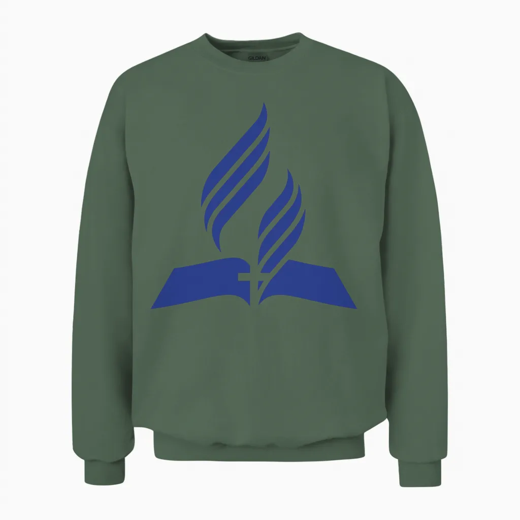 Va040 Seventh Day Adventist Church Unisex Sweatshirt in Military Green