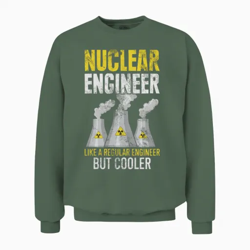 Nuclear Power Plant Engineering Unisex Sweatshirt in Military Green