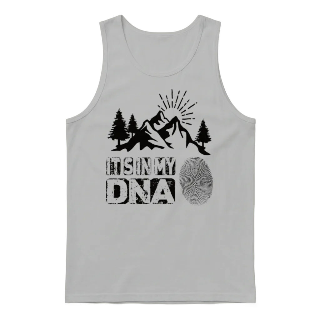 Hiking It in My Dna & Outdoors Unisex Tank Top - Ash