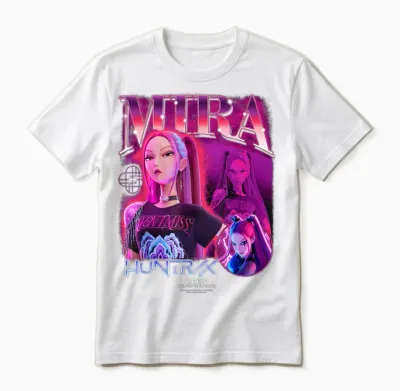 Kpop Demon Hunters Mira Bootleg Officially Licensed Unisex T-Shirt - White