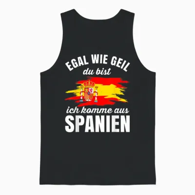 Spanien Tshirt Damen Madrid Spain Espanol Herren Barcelona Unisex Tank Top - Black