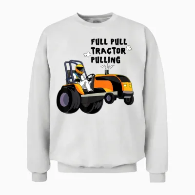 Traktor Pulling Shirt | Funny Power Puller Unisex Sweatshirt - White
