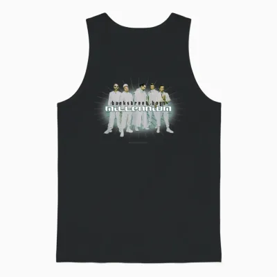 Backstreet Boys – Millenium Pose 2025 White Unisex Tank Top - Black