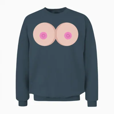 Big Tits, Huge Boobs Unisex Sweatshirt - Dark Heather