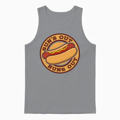Suns Out Buns Out Hot Dog Eating Contest Hot Dog Unisex Tank Top - Sport Grey