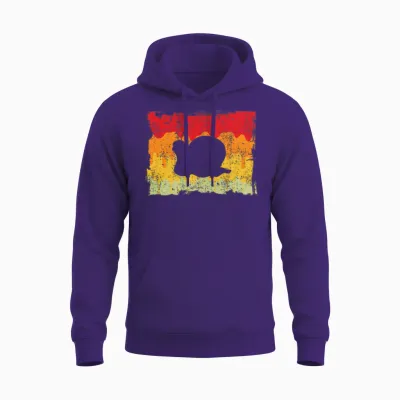 Snail Retro Unisex Hoodie - Purple