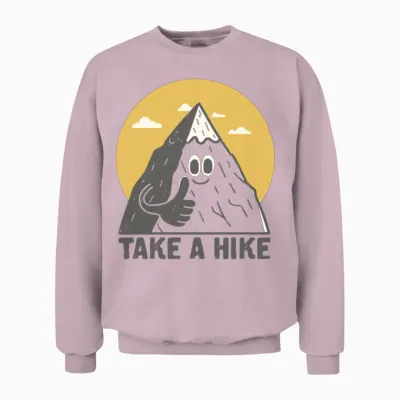 Take a Hike Unisex Sweatshirt - Light Pink