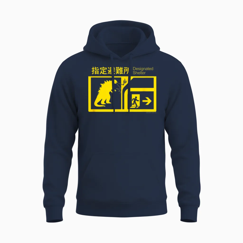 Legendary Monsterverse in Case of Godzilla Attack Unisex-Adult T-Shirt, Forest, Small Unisex Hoodie in Navy