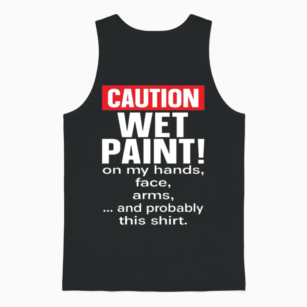 Painter Painting Funny Unisex Tank Top in Black