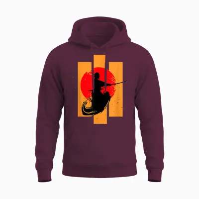 Japanischer Samurai-Krieger Bushido Code Japan Ronin Swordsmen Unisex Hoodie - Maroon