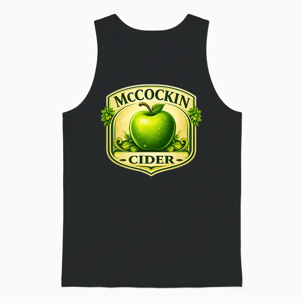 Mccockin Cider St Patrick’s Day Edition Irish Double Sided Unisex Tank Top in Black