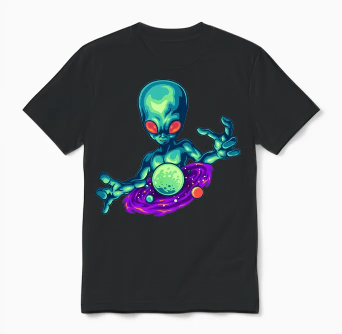 Alien His Universe Unisex T-Shirt in Black