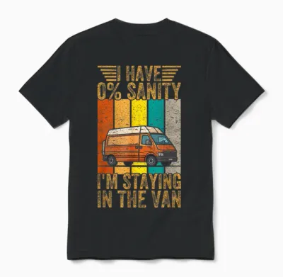 Funny Vintage I'm Staying in Tha Van Phasmophobia Men Women T-Shirt, Black, S Unisex T-Shirt - Black