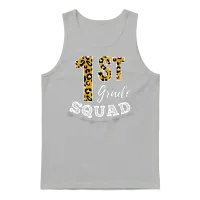 1st Grade Squad Leopard 1st Grade Teacher Unisex Tank Top - Ash – 1