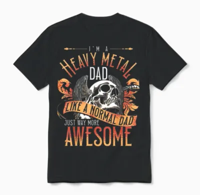 Daddy Passionate Punk Rock Music with Heavy Metal Cooler Unisex T-Shirt - Black