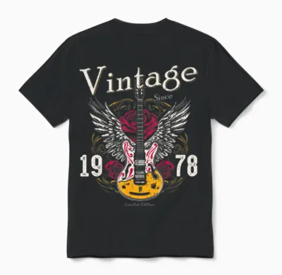Vintage Since 1978 – Rocking 47 Years Loud Unisex T-Shirt - Black