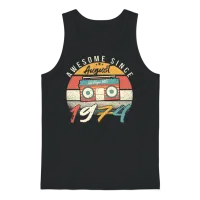1974 July Vintage Unisex Tank Top - Black – 1