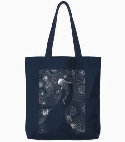 Diving with Whale Sharks Whale Shark Tote Bags - Navy