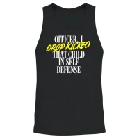 Officer I Drop Kicked T Child in Self Unisex Tank Top - Black – 2
