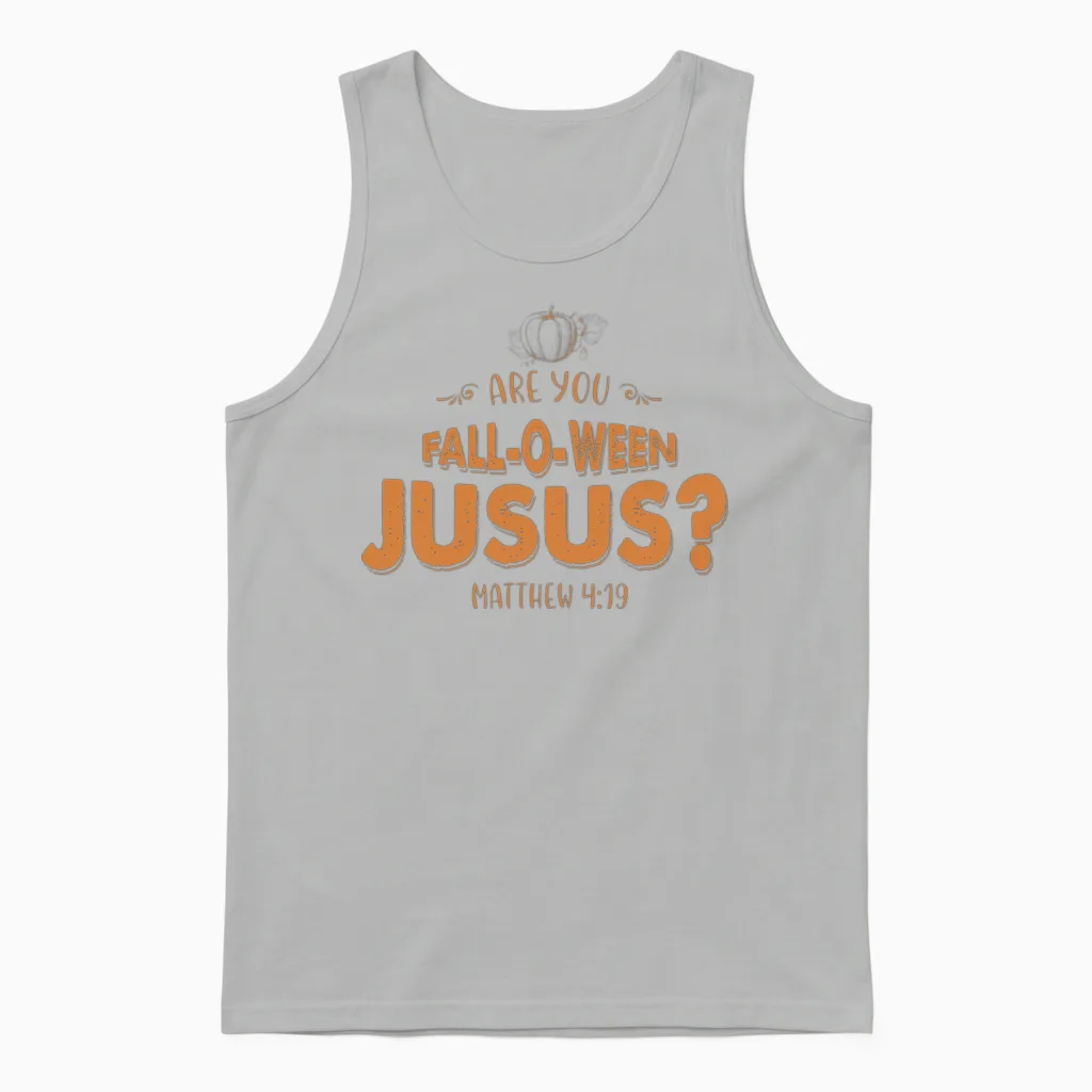 Retro Fall Religious Unisex Tank Top - Ash