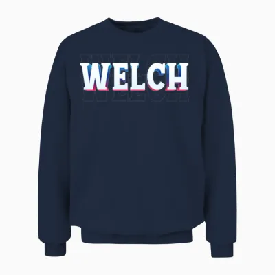 Retro - Welch Unisex Sweatshirt - Navy