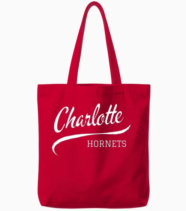 Hornets Retro Tote Bags in Red