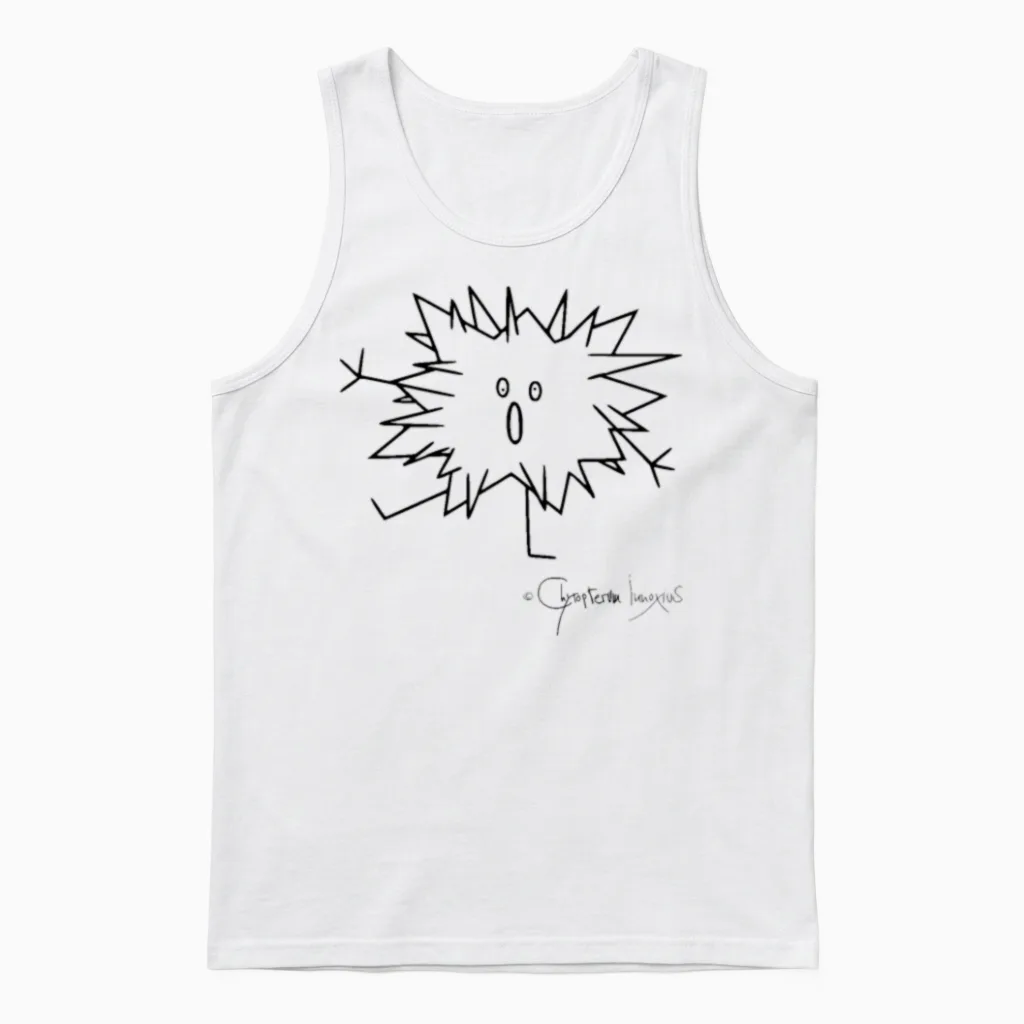 Woolly Beastie Spiky - Bestiolus Spinosus Unisex Tank Top in White