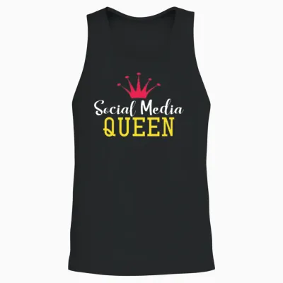 Social Media Queen Unisex Tank Top - Black