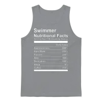 Swimmer Nutritional Facts Unisex Tank Top - Sport Grey – 1
