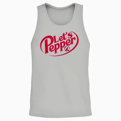 Funny Girls Volleyball Let's Pepper Practice Term Great Unisex Tank Top - Ash