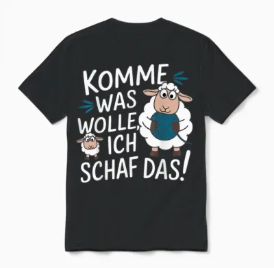 Funny Knit & Crochet Motif - I Sheep the with Wool! T-Shirt, Black, S Unisex T-Shirt - Black