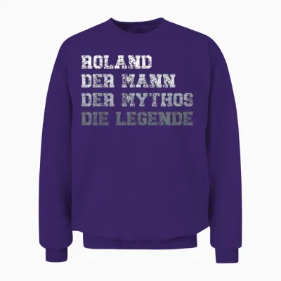Herren Roland Der Mann Der Mythos Die Legende Unisex Sweatshirt - Purple