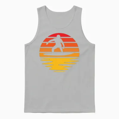 Surfing Retro Unisex Tank Top - Ash