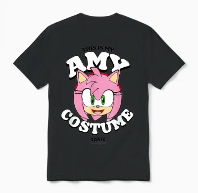 Sonic the Hedgehog Halloween This Is My Amy Costume Unisex T-Shirt - Black