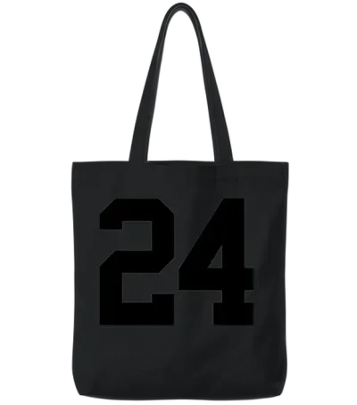 Sports Number 24 Tote Bags - Black