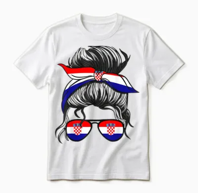 Hrvatska Kroatien Flagge Mädchen Kroatische Mädchen Kinder Unisex T-Shirt - White