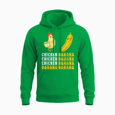 Funny Chicken Banana Dance Meme for Girls, Women, Unisex Hoodie - Irish Green