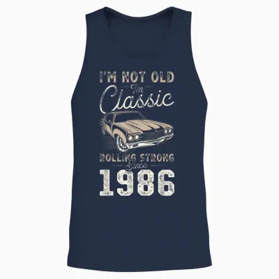 Voiture Classique Née En 1986 40e Anniversaire Unisex Tank Top - Navy