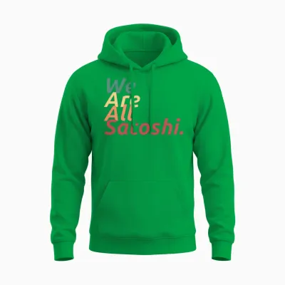 We Are All Satoshi Retro Unisex Hoodie - Irish Green