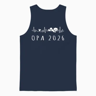 Opa 2026 Herzschlag Schwangerschaft Ankündigung Unisex Tank Top - Navy