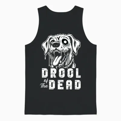 Horror Dog Halloween Spooky Dog Lover Gothic Dog Unisex Tank Top - Black