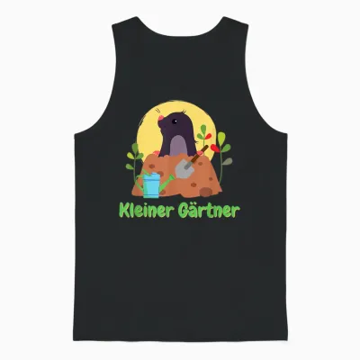 Süßer Maulwurf Kleiner Gärtner Kinder Motiv. Gartenarbeit Unisex Tank Top - Black