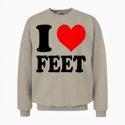 I Love Feet Unisex Sweatshirt - Sand