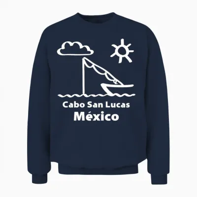 Cabo San Lucas Mexico Fishing Vacation Trip Beach Unisex Sweatshirt - Navy