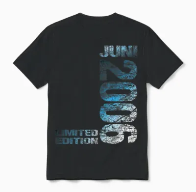 Limited Edition Juni 2006 Mann Frau 20. Geburtstag Unisex T-Shirt - Black