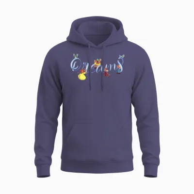 Disney Cinderella 75th Anniversary Jaq Gus & Mice "dreams" Unisex Hoodie - Heather Sport Dark Navy