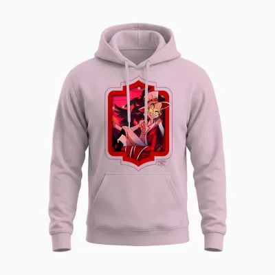 Hazbin Hotel - Lucifer Unisex Hoodie - Light Pink