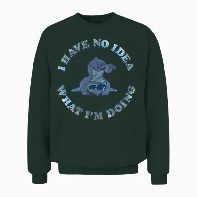 Disney Lilo & Stitch I Have No Idea What I'm Doing Unisex Sweatshirt - Forest